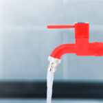 PVC High-Pressure Washing Machine Tap - Red